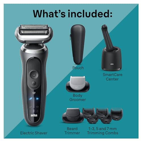 Braun Series 7 7075cc Electric Foil Shaver for Men, Wet & Dry, with Beard Trimmer Q866