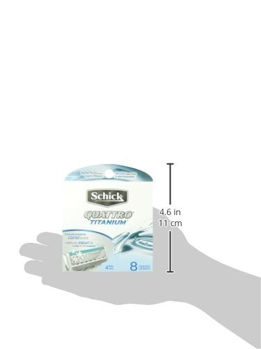 Schick Quattro Titanium Razor Blade Refills for Men, 8 Count W226233