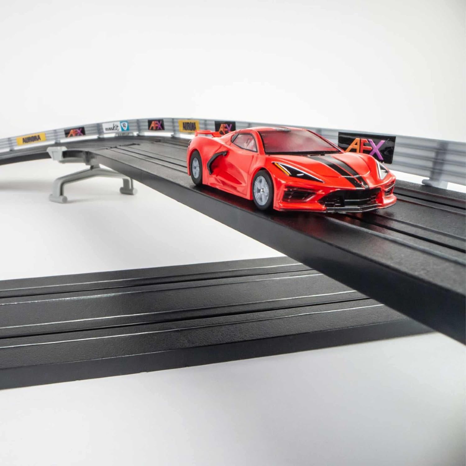 AFX/Racemasters Super Cars Set 15ft Track Mega G+ Chassis Tri-Pack HO Slot Racing J7090
