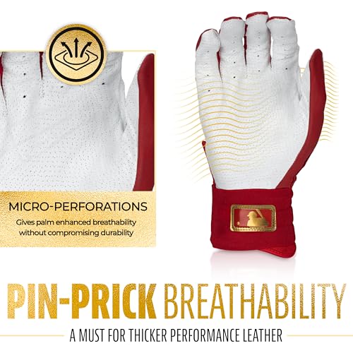 Franklin Sports MLB Batting Gloves - Infinite Powerstrap Baseball & Softball Gloves T2793