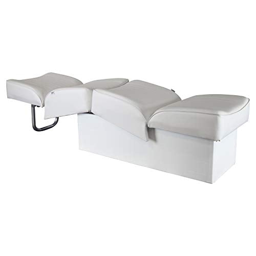 Wise 8WD707P-1-660 Deluxe Lounge Seat and 8WD588PLS-660 Mid-Back Fishing Boat Seat, Grey/Navy W232