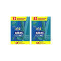Men's Gillette Sensor PLUS2 Ultragrip Disposable Razor with Powder Lubrastrip 104 Razors - 2 Boxes of 52 Razors Each (2 Items)