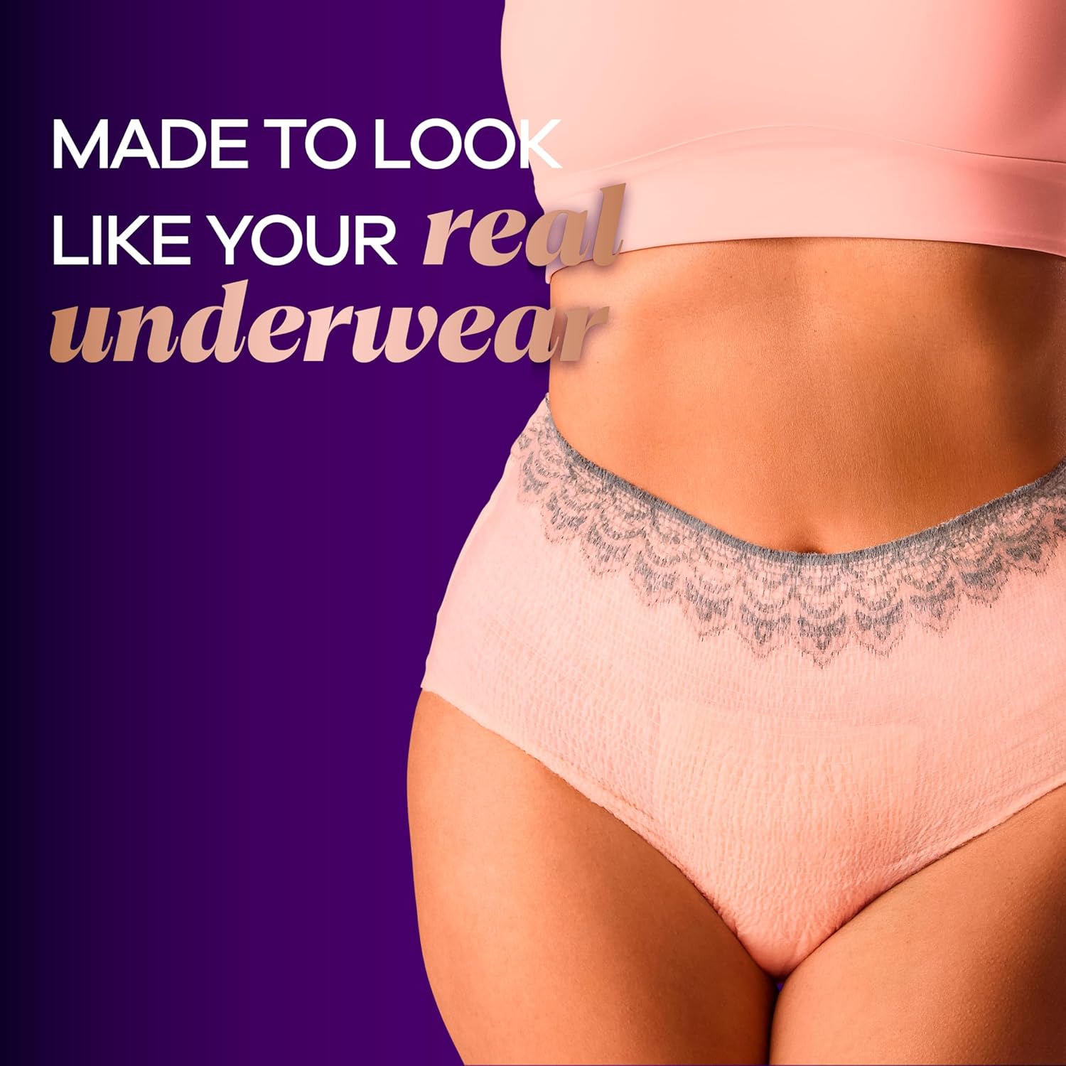 Always Discreet Boutique Incontinence Underwear for Women, Large, 10 Count K336910