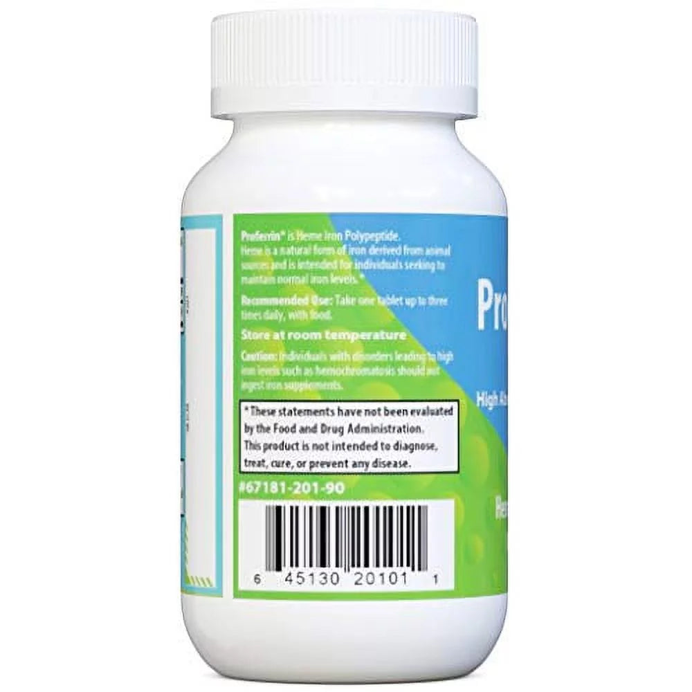 Proferrin ES Heme Iron Polypeptide Dietary Supplement Tablets, 90 Count I20504