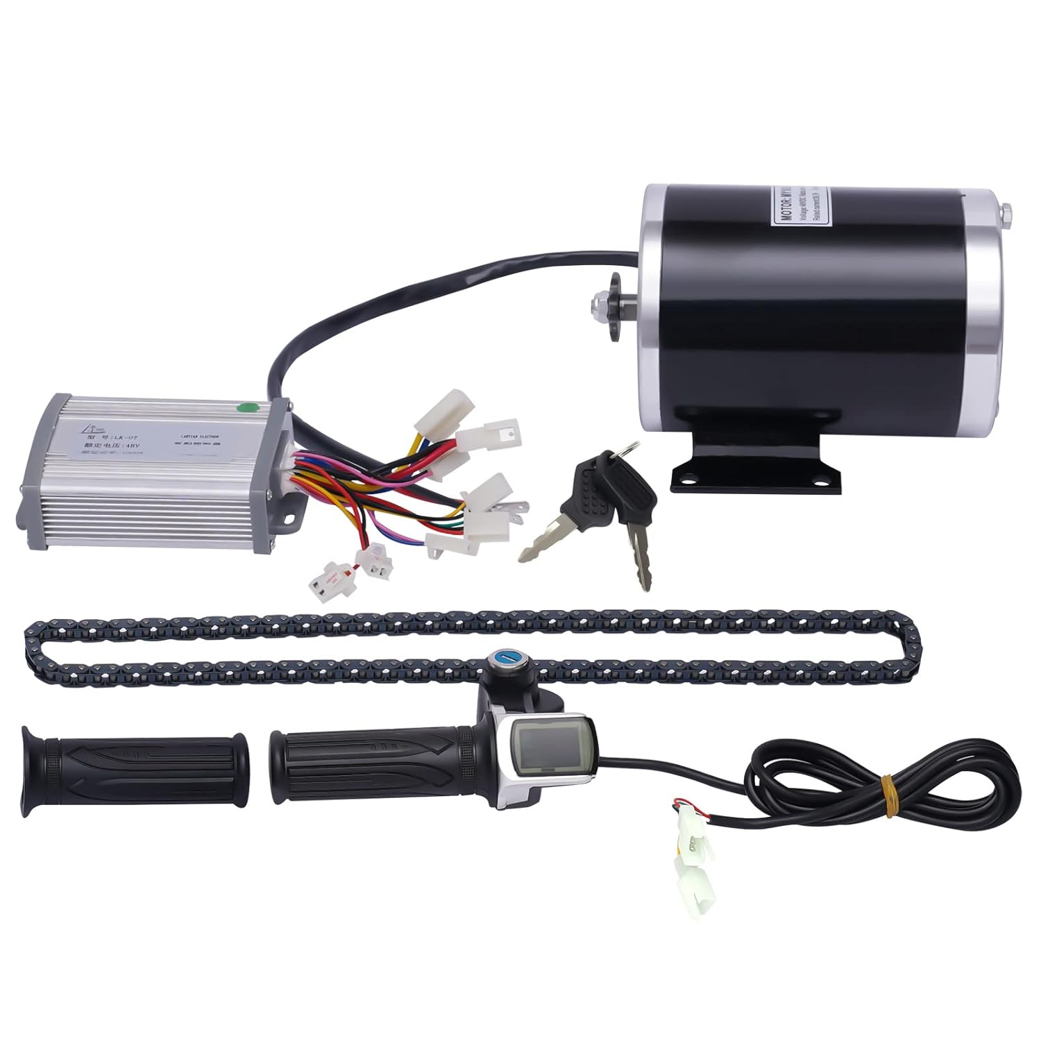 48V 1000W Brush Electric Bicycle Motor, Motor Controller High Speed Electric Motor Kit for Beach Bike E-Bike ATV Go Kart Mini Bikes Motorized Bicycle