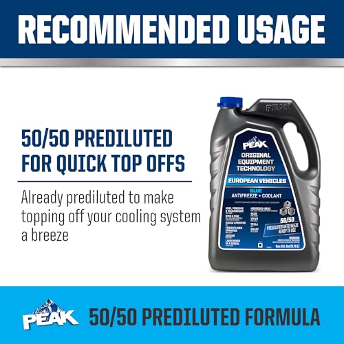 PEAK OET Extended Life Blue Antifreeze/Coolant for European Vehicles, 1 Gal. X336