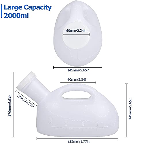 Female Urinal 2000ml Portable Spill Proof with Long Tube for Travel F777643