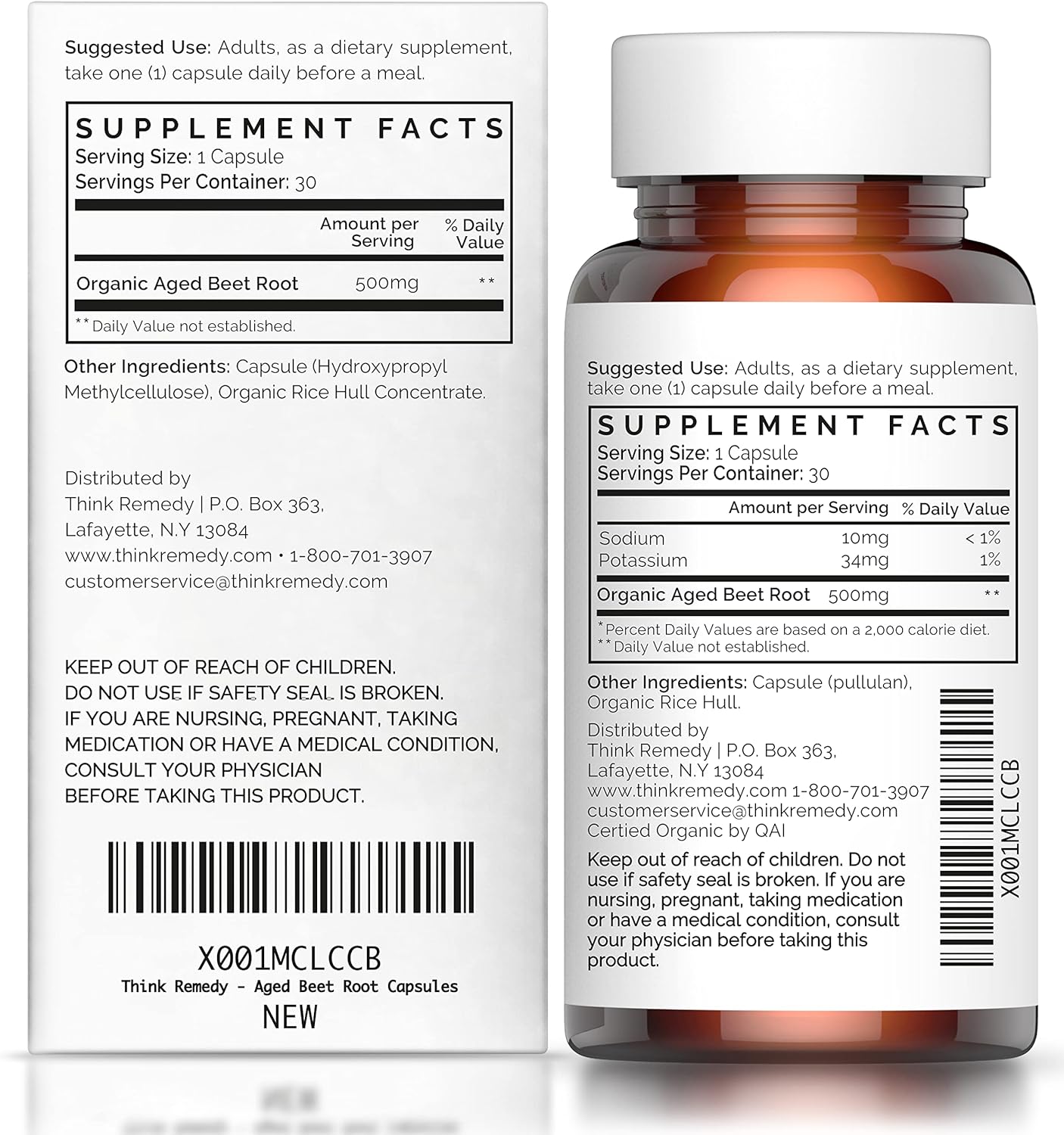 Aged Beet Root Capsules - Organic Nitric Oxide Supplement - 30 Count P898
