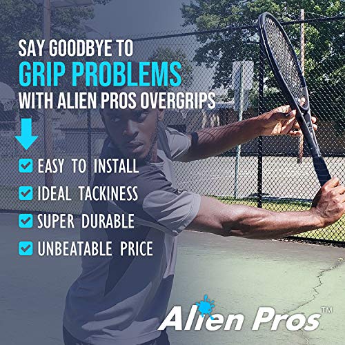 ALIEN PROS Tennis Racket Grip Tape - Precut Dry Feel Overgrip U623648