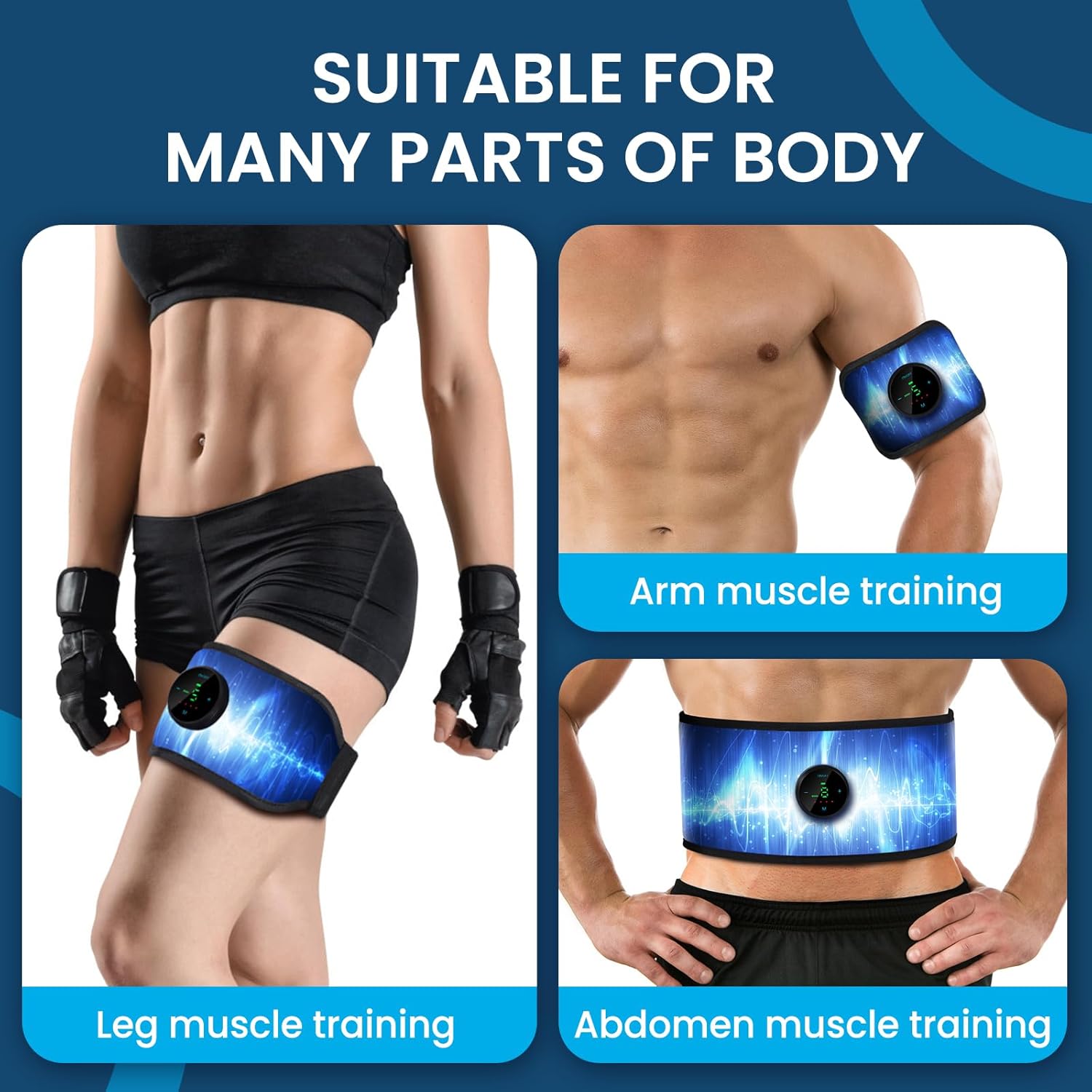 ABS Stimulator Muscle Toner Fitness Training Equipment B2844