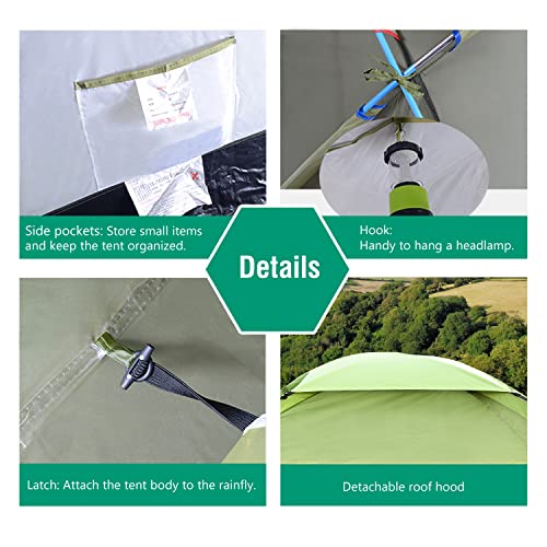 MoKo Emergency Survival Tent, Waterproof 3 Person Dome Camping Tent G778327