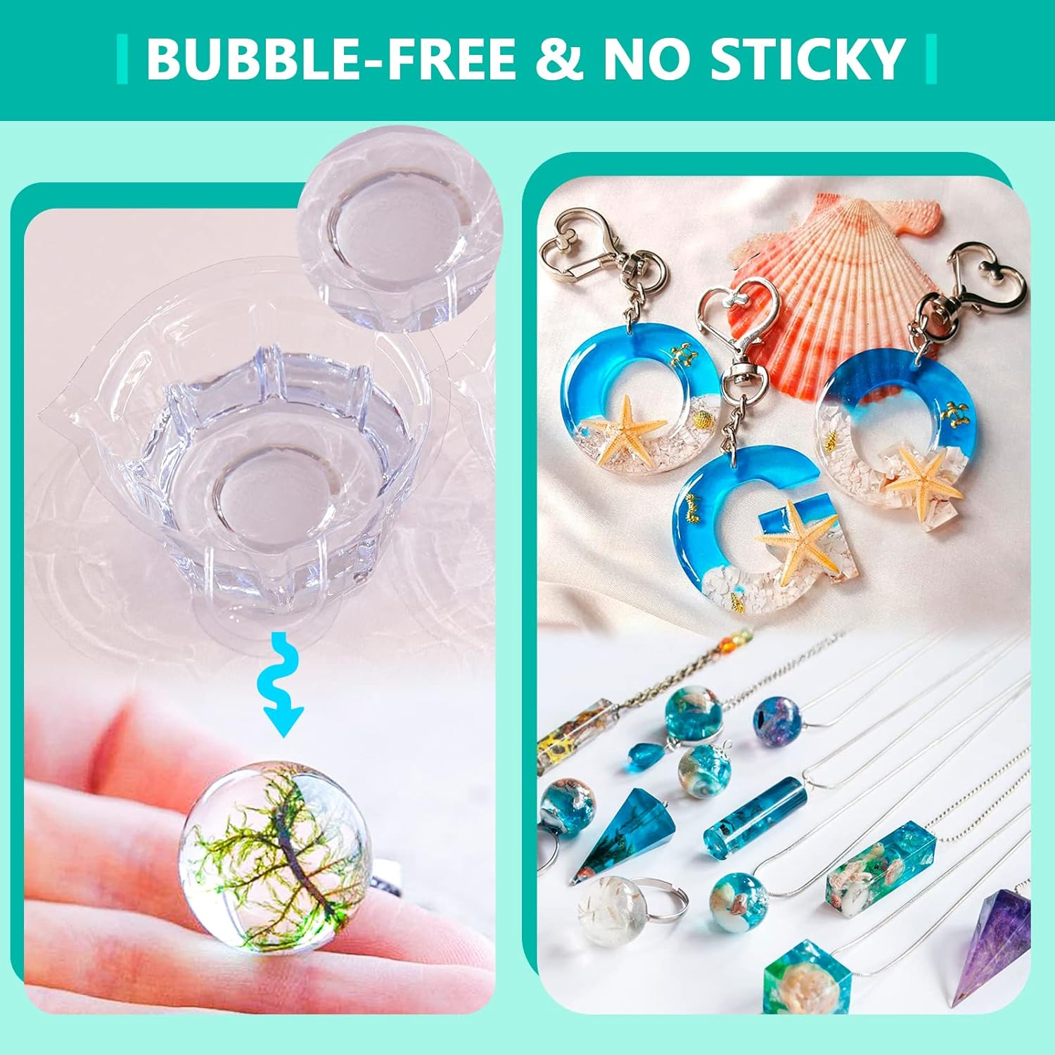 JDiction UV Resin Kit with Light, Crystal Clear Resin for Jewelry and DIY Craft M941926