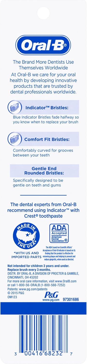 Oral-B Indicator Contour Clean Soft Toothbrush, 4 Count J12104
