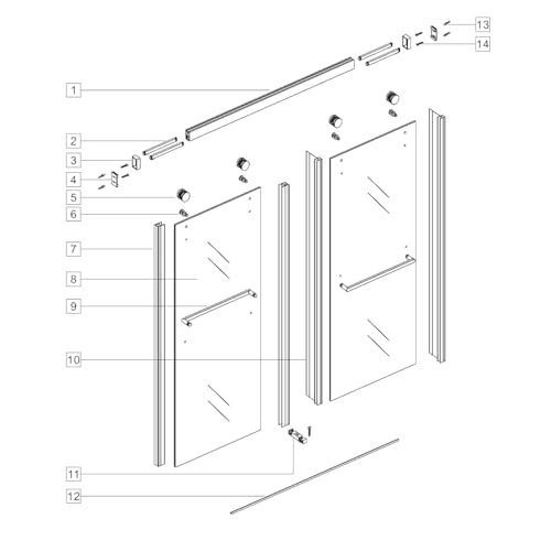 Frameless Sliding Tub Door 56-60in W x 65in H, Clear Tempered Glass, Brushed Nickel P567765