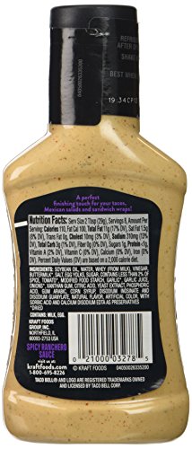 Taco Bell Bold & Creamy Spicy Ranchero Sauce, 8 Oz O869459