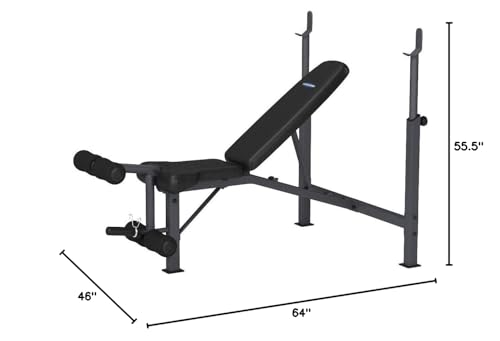 Marcy Olympic Weight Bench with Preacher Curl Pad and Leg Developer K868