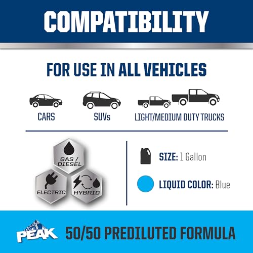 PEAK OET Extended Life Blue Antifreeze/Coolant for Asian Vehicles, 1 Gal. U2143