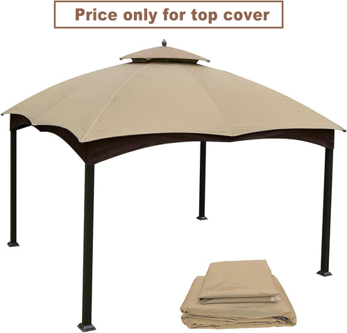 10x12 Ft Outdoor Patio Gazebo Replacement Canopy, Double Tiered Roof Cover Only B4828