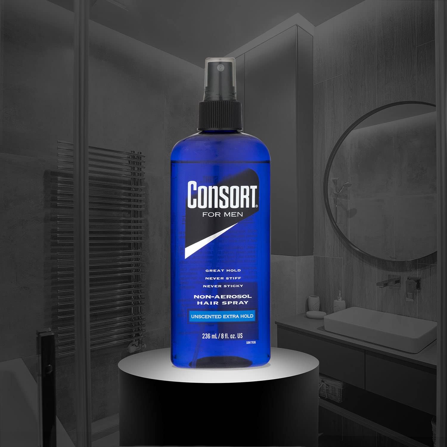 Consort Hair Spray 8oz Unscented X-Hold Pump Non-Aero 3 Pack U354
