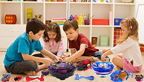 Lr Launcher Grip Bay Blades Toy Bey Battling Tops Burst Game B-184 Left Right String Launcher Booster DB B-191 Dangerous Belial All Might-2 Dynamite Battle Starter Set Gift for Boys (Black) X394413