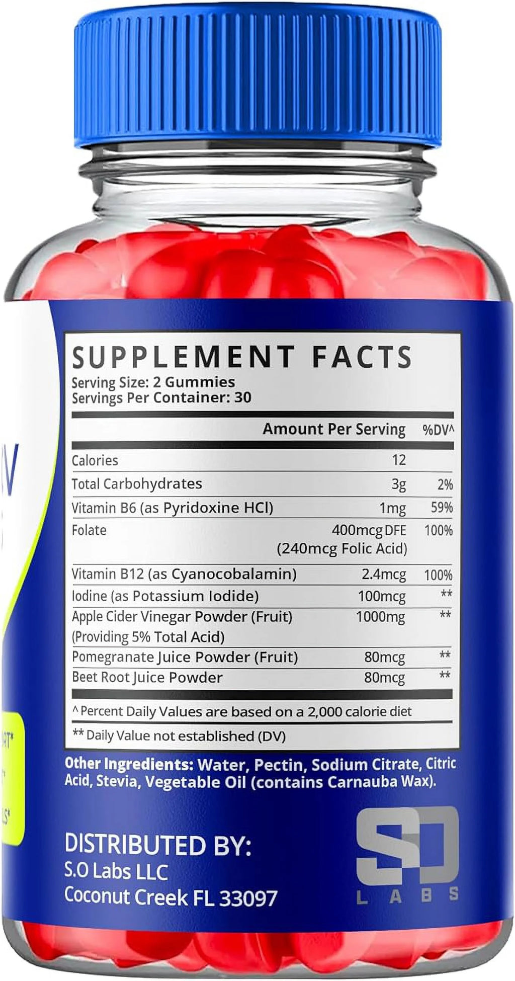 Smart Slim Keto Gummies Apple Cider Vinegar Supplement, 5 Pack J371352