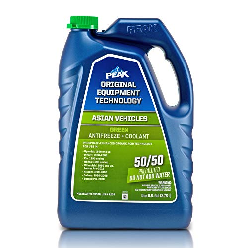 PEAK OET Extended Life Green Concentrate Antifreeze/Coolant for Asian Vehicles, 1 Gal.