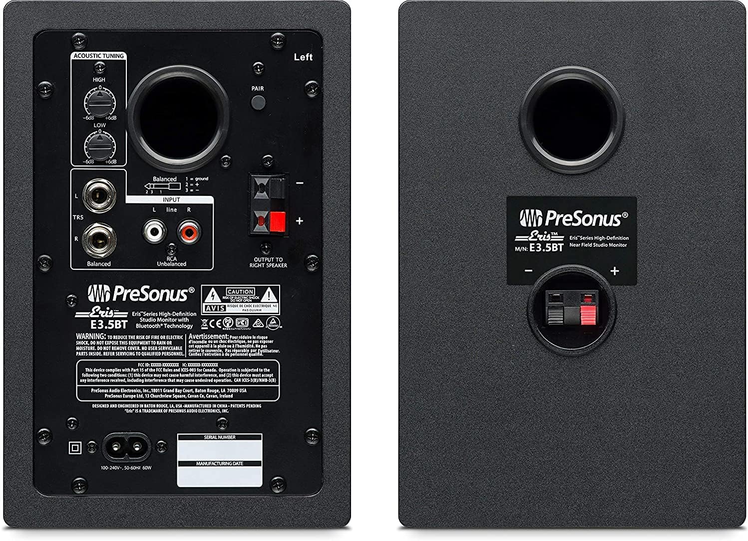 PreSonus Eris E3.5 BT 3.5" Near Field Studio Monitors H70753