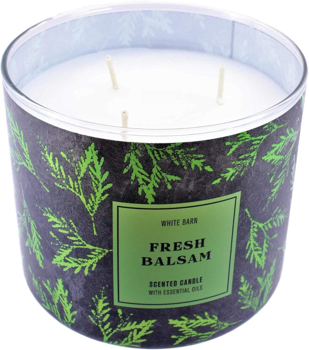White Barn Bath & Body Works Fresh Balsam 3 Wick Candle 14.5oz Z459