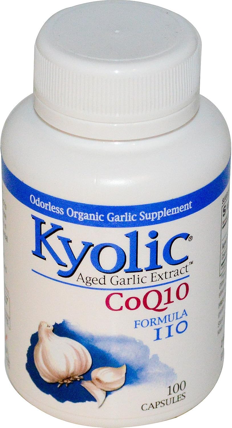 Kyolic Aged Garlic Extract Formula 110 CoQ10 Cardiovascular, 100 Capsules