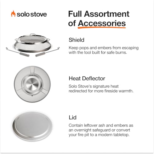 Solo Stove Bonfire 2.0 with Stand, 19.5 Inch Smokeless Fire Pit, Stainless Steel, Bronze J2580