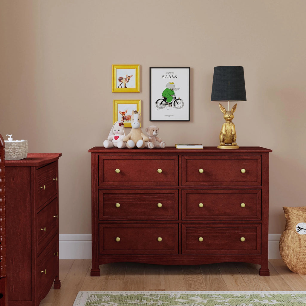 DaVinci Kalani 6-Drawer Double Wide Dresser, Rich Cherry U917771