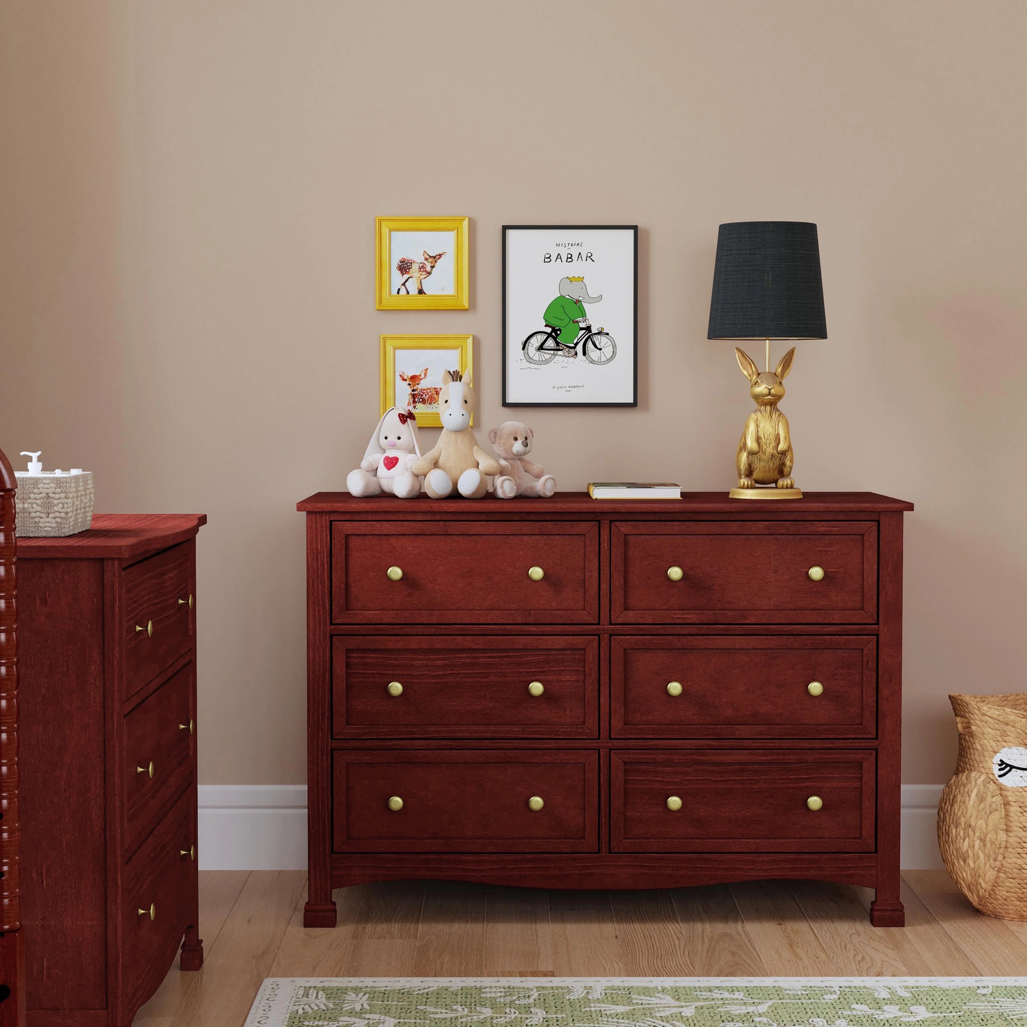 DaVinci Kalani 6-Drawer Double Wide Dresser, Rich Cherry U917771