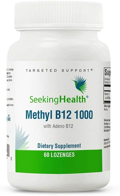 Seeking Health Active B12 1000, 1000 mcg B12 as Adenosylcobalamin and Methylcobalamin, Supports Homocysteine Levels and Methylation, MTHFR Support, Vegan and Vegetarian (60 lozenges)*