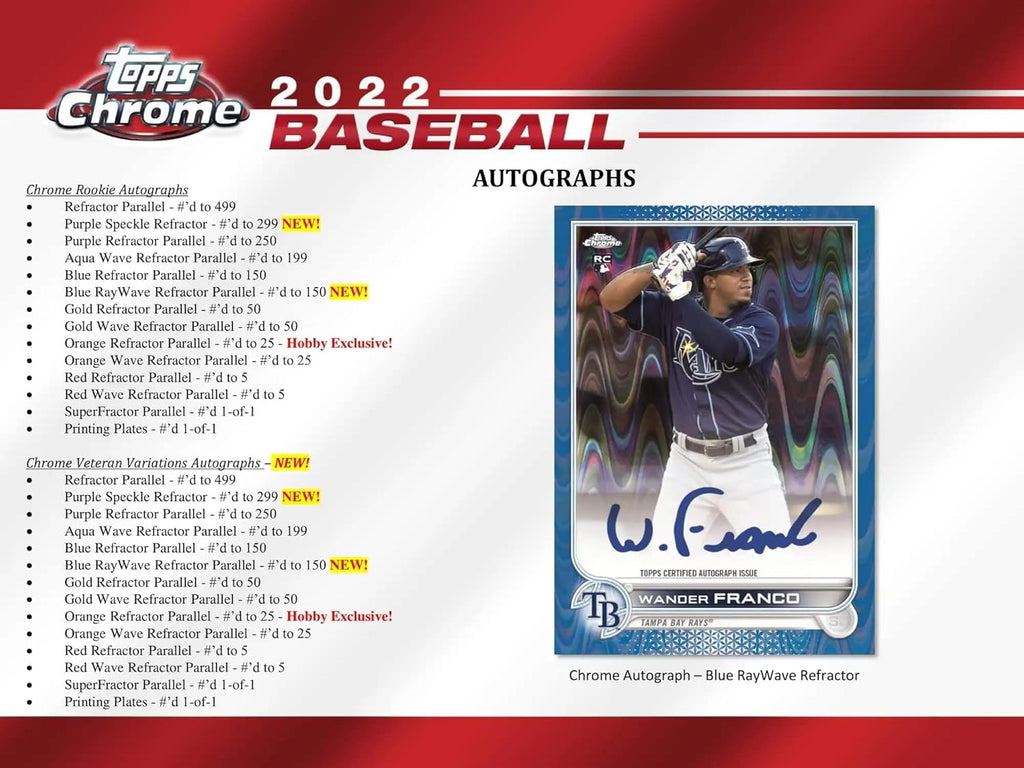 2022 Topps Chrome Baseball Mega Box with 10 Exclusive X-Fractor Parallels T856