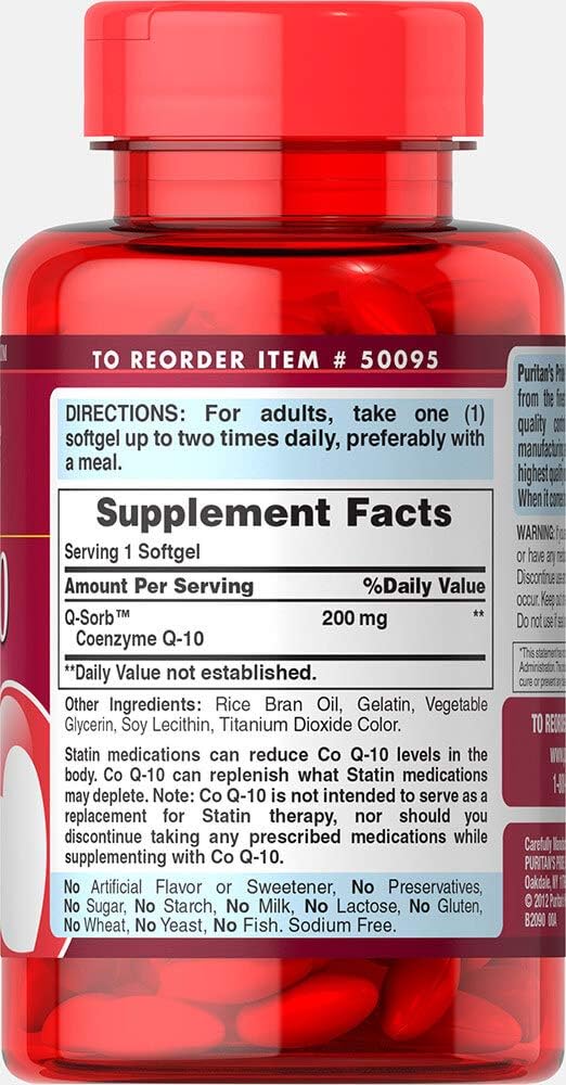 Puritans Pride Q-Sorb CoQ10 200mg, 240 Count C45871