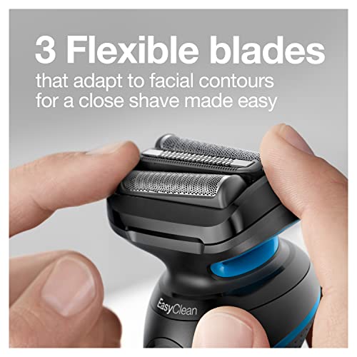 Braun Series 5 5049cs Electric Shaver with Charging Stand, Blue W73721