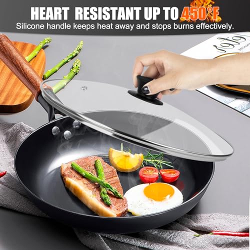 Tempered Glass Pan Lid 10 Inch Replacement Cover for Skillets Pots Wok U800043