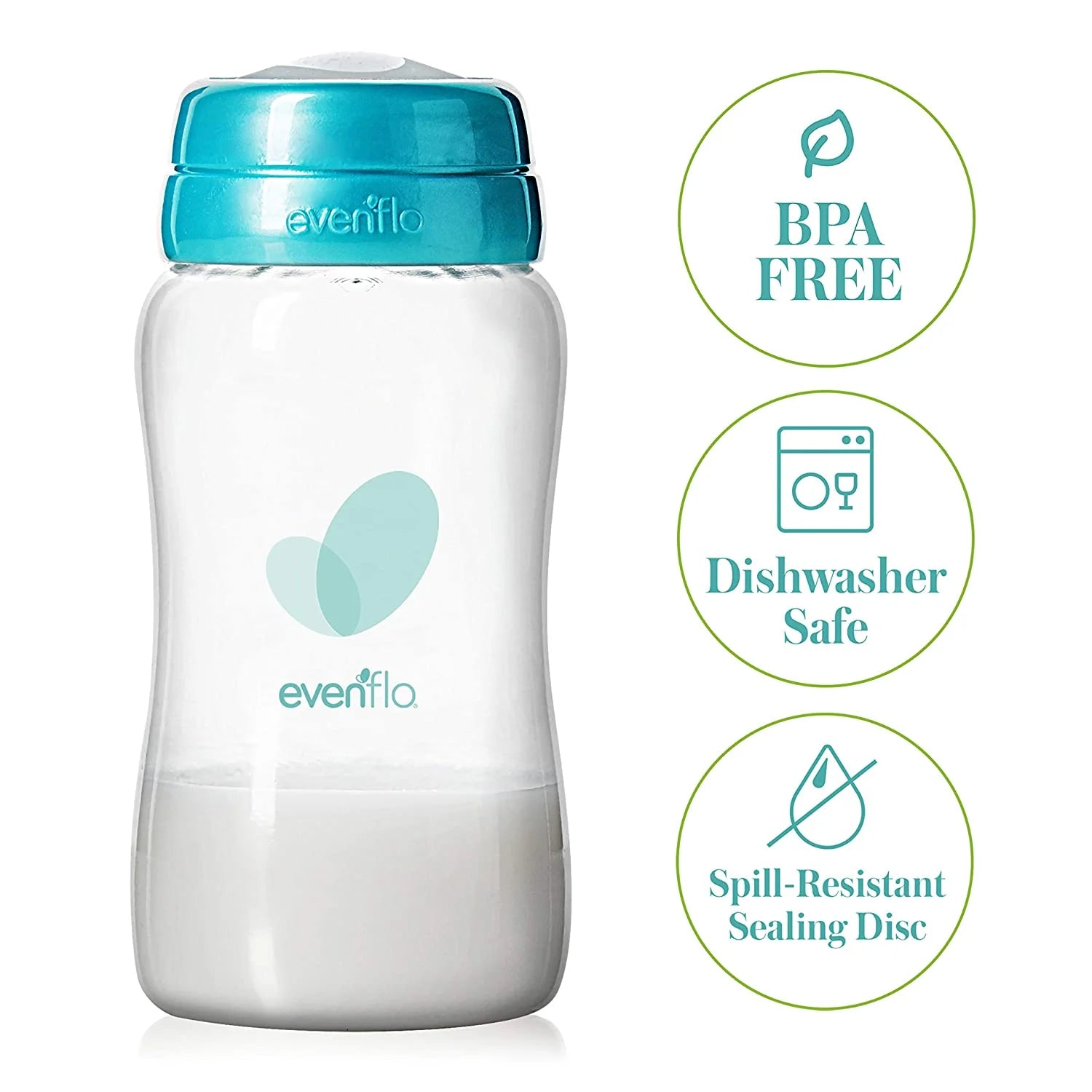Evenflo Advanced Breast Milk Collection Bottles, 5oz, 6 Pack H343193