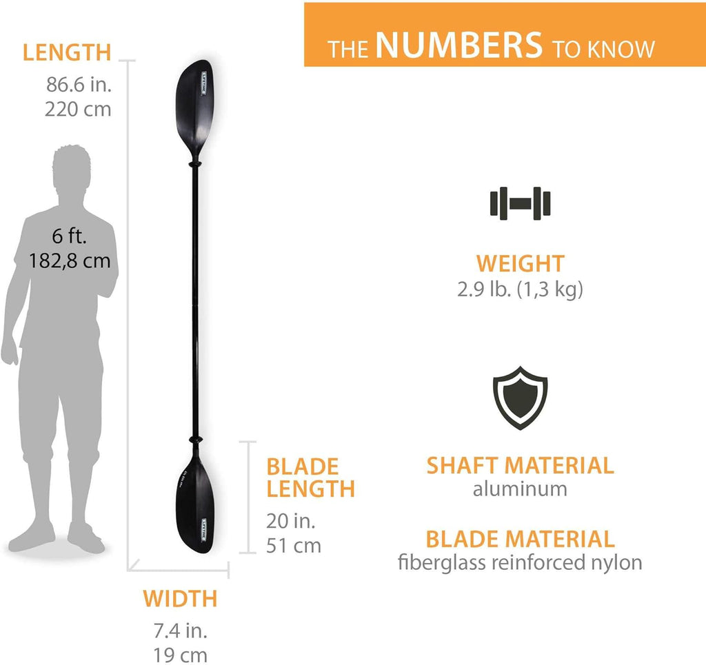 Lifetime Lite Elite Kayak Paddle, Black, 86.6 inches B906718