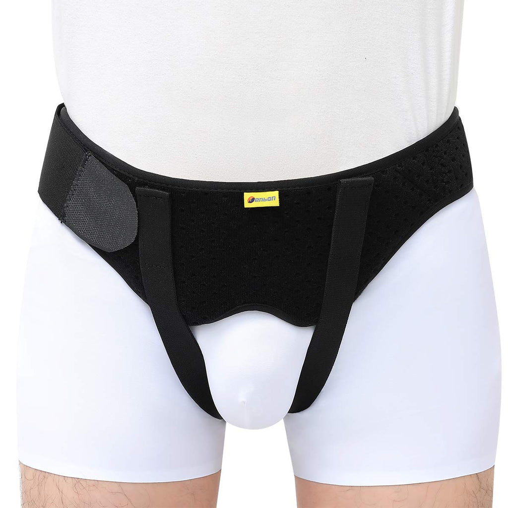 Tenbon Hernia Belt Truss for Single or Double Inguinal Hernia Support with 2 Removable Compression Pads R608523