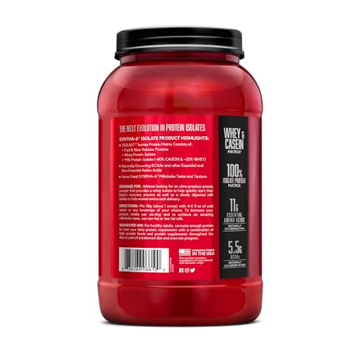 BSN SYNTHA-6 Isolate Protein Powder, Strawberry Milkshake, 24 Servings Y9425