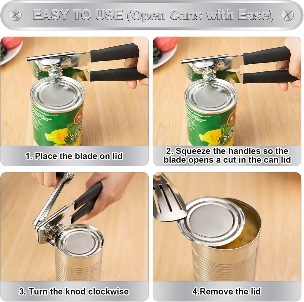 Commercial Can Opener Manual Heavy Duty Stainless Steel for #10 Bulk Cans B9227