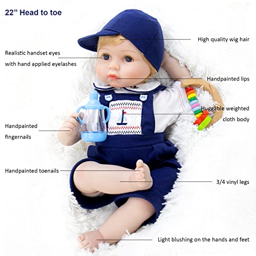 Aori Reborn Baby Dolls - 22 inch Realistic Weighted Baby Girl Doll Pink Unicorn X1134