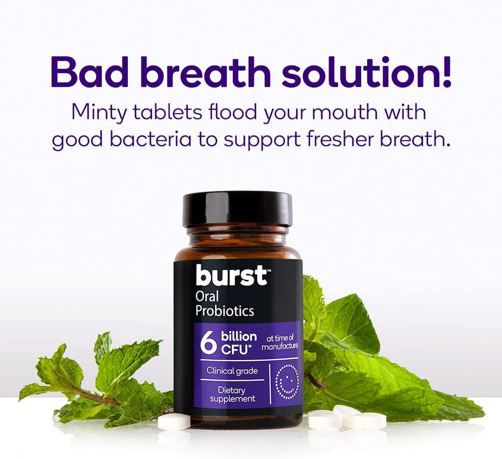 Burst Oral Probiotic Chewable Mint for Bad Breath Support, 45 Count C880710