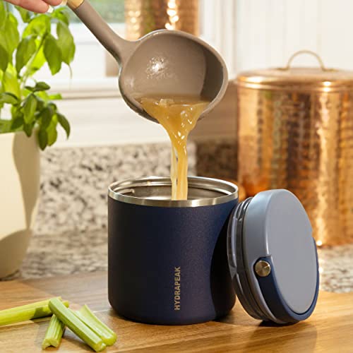 Hydrapeak 32oz Stainless Steel Vacuum Insulated Food Jar, Wide Mouth Leak-Proof, Navy U368