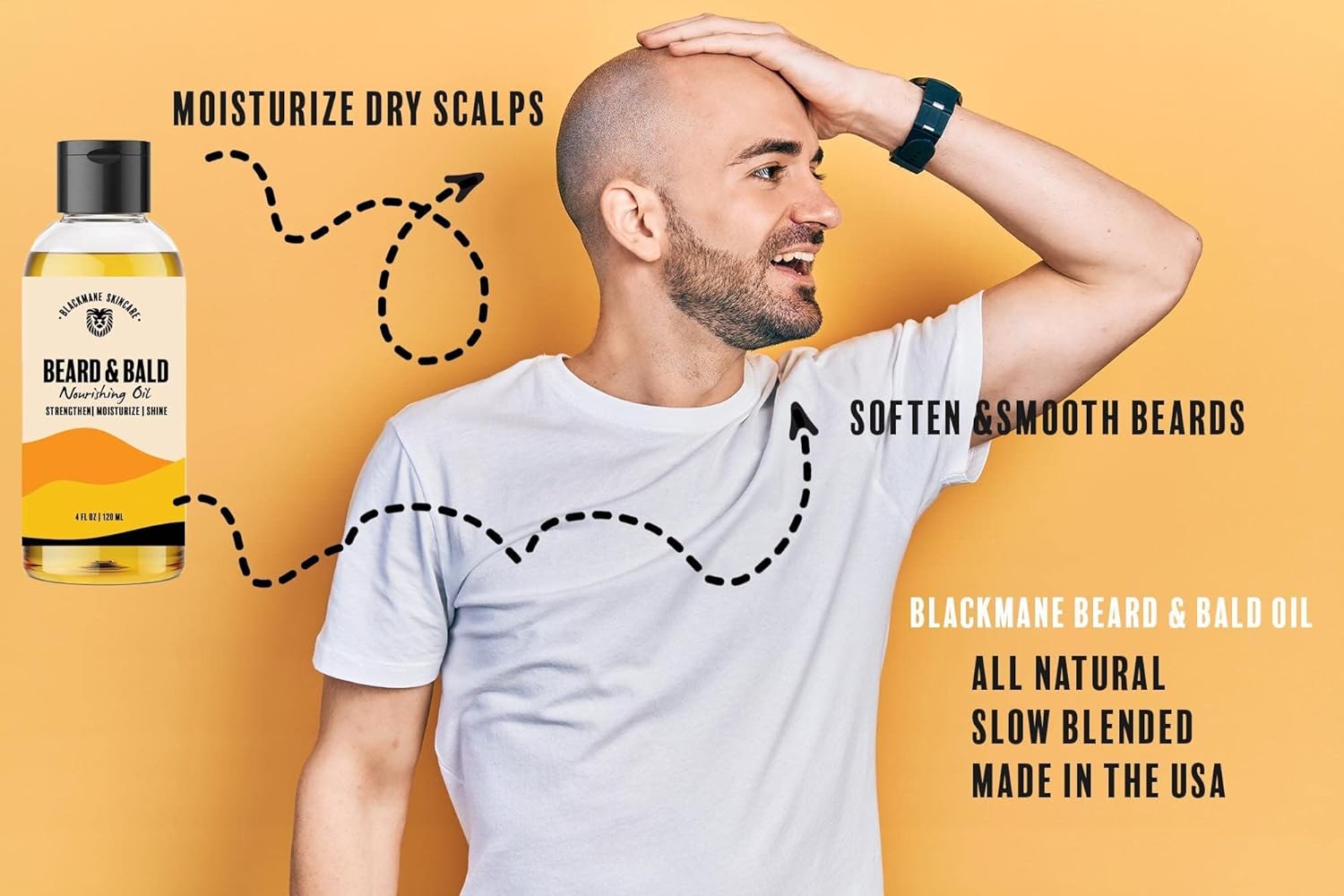 Bald Head Moisturizer for Men with Beard and Head Oil Q6693