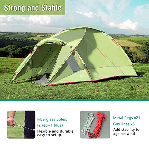 MoKo Emergency Survival Tent, Waterproof 3 Person Dome Camping Tent G778327