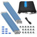 Machrus Upper Bounce Trampoline Safety Enclosure Set for 7.5 FT 10FT 12FT 13FT 14FT 15FT Frames - includes Net, Poles & Hardware - Installs Outside Frame