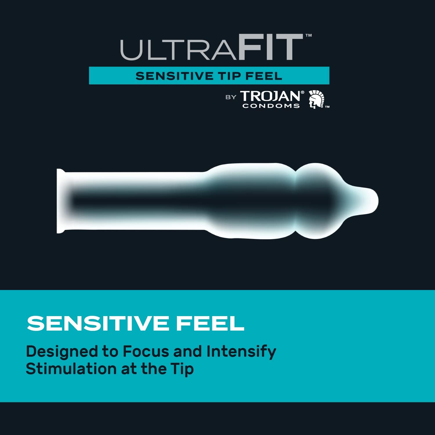 Trojan Condoms Ultrafit Sensitive Tip Feel, 10 Count F75623