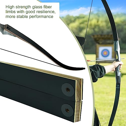 Black Hunter Takedown Recurve Bow 60" for Adults Outdoor Practice & Hunting R356462